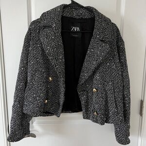 ZARA BLAZER CROPPED STRUCTURED (SIZE M)